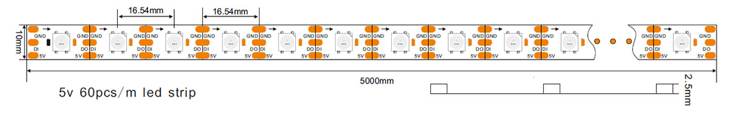 WS2815 12V addressable led strip lights